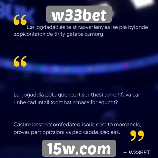 Depoimentos de jogadores sobre a experiência no w33bet