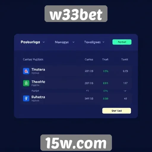 Mudanças na interface do usuário do w33bet